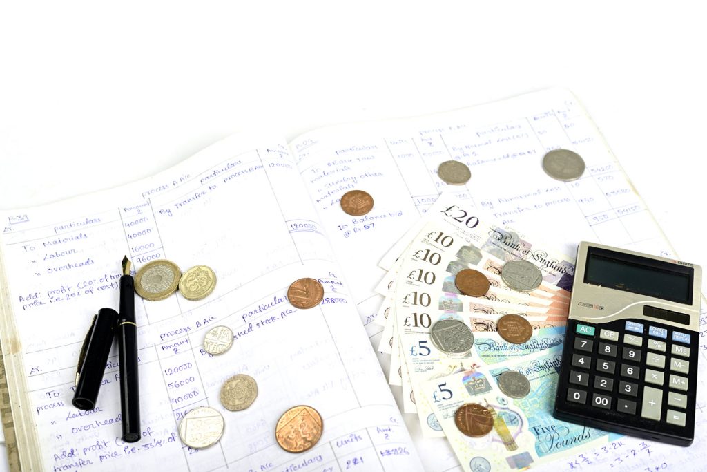 uk bookkeeping calculator currency and ledger